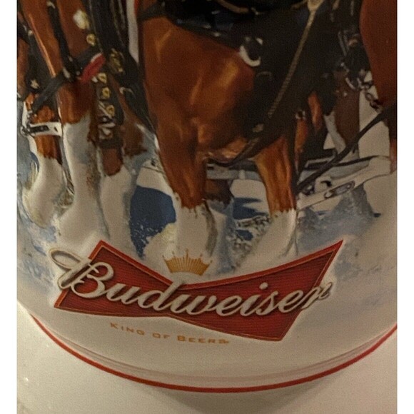 2007 Budweiser WINTER'S CALM ~Holiday Beer Stein ~ Clydesdale Collectible No Box - Picture 3 of 7
